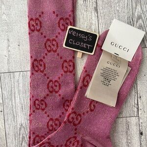 💯 Authentic Gucci Sheen Roseate Pink Socks M 20-22cm 6-7